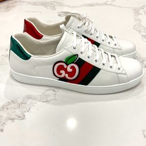 Mens Gucci Ace Sneaker with GG Apple US 10.5